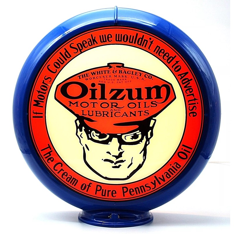 OILZUM 13.5" Gas Pump Globe - SHIPS FULLY ASSEMBLED!! -
