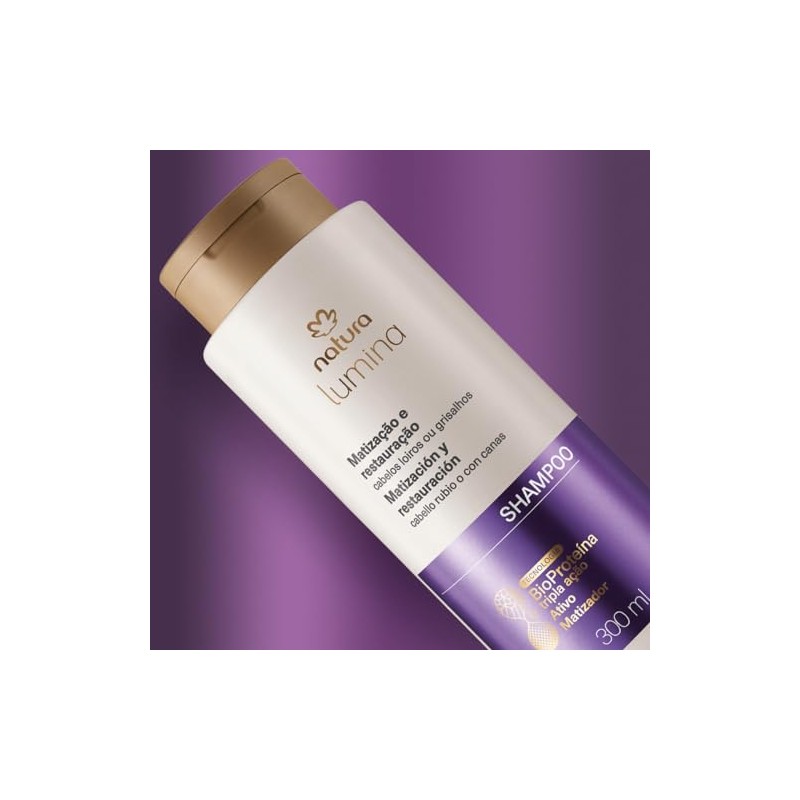 Shampoo Matización y Restauración Cabello Rubio o Canas Lumina Natura