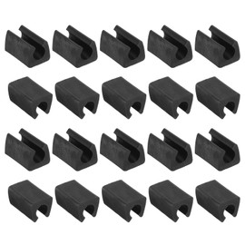 uxcell 20Pack Rectangle Shaped Non-Slip Chair Legs Tips, Fitting 10.5mm Metal Tube Legs - Plastic Furniture Protector Feet Glides for Hardwood Floors, Black