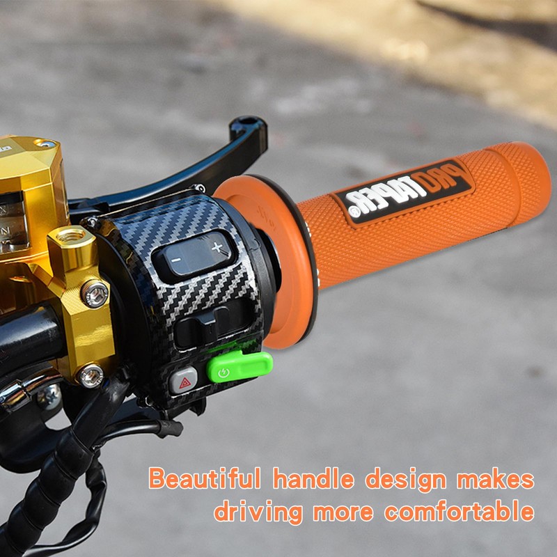 1 Pair Rubber Handlebar for Motorcycle, 22mm/24mm Motorcycle Handlebar Grips