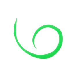 JACKALL Bing Switch T + Necktie, Micro Curly, Slim, Fluorescent Green