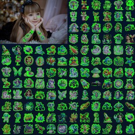 117PCS 3D Temporary Tattoo for Kids, Mermaid Dolphin Shark Butterfly Fake Tattoos, Truck Racing Car Dinosaur Animal Body Tattoos Cartoon Cute Sticker for Boy Girl Party Favors Decoration