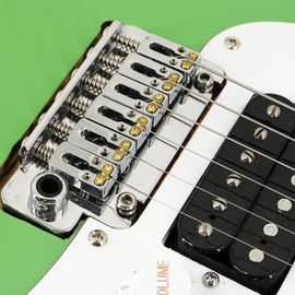 Domofa Piezo Bridge Pickup Upgraded Version Guitar Tremolo Bridge Saddles with Piezo Pickup 10.5mm String Spacing for Strat or Tele Electric Guitar Chrome