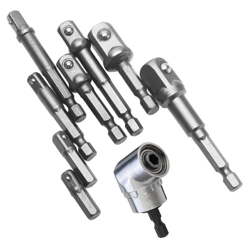 3-Piece 1/4 Inch 3/8 Inch 1/2 Inch Hexagonal Socket Adapter