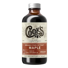 Cook's, Organic Maple Extract, from Vermont, for Baking, Making Maple Syrup, and Cooking, 16 oz