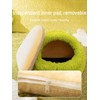 SSDHUA Autumn and Winter Cat Bed Semi-Enclosed Plush Warm Thickened