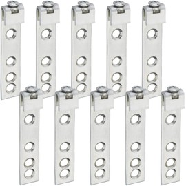 Pack of 10 Hanging Rails Cabinet Hanger Galvanised Steel Cabinet Holder Load Capacity up to 100 kg for Hanging Rail Cabinet Hanging Height Adjustable for Wall Cupboards Upper Cabinet in Kitchen,
