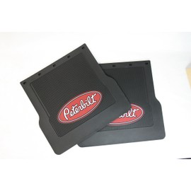 Peterbilt Motors 16" x 18" x 17" Heavy Duty Rubber Semi Truck Mud Flaps-Pair