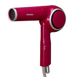 Iris Ohyama HDR-E1-P Moisture Ion Dryer, Negative Ion, Large Airflow, Compact, Metallic Pink