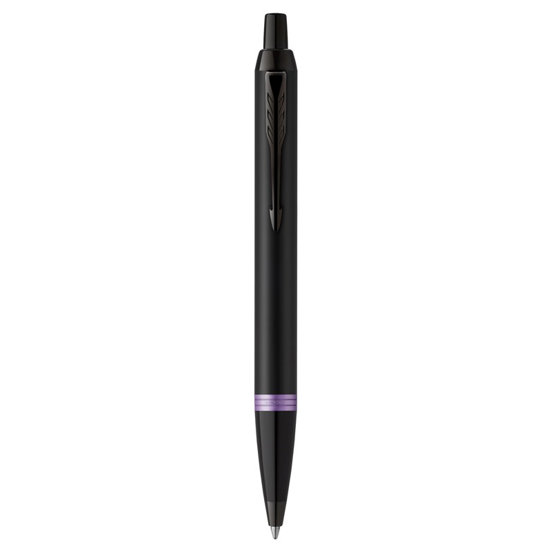 Parker IM Premium Ballpoint Pen | Matte Black with Amethyst
