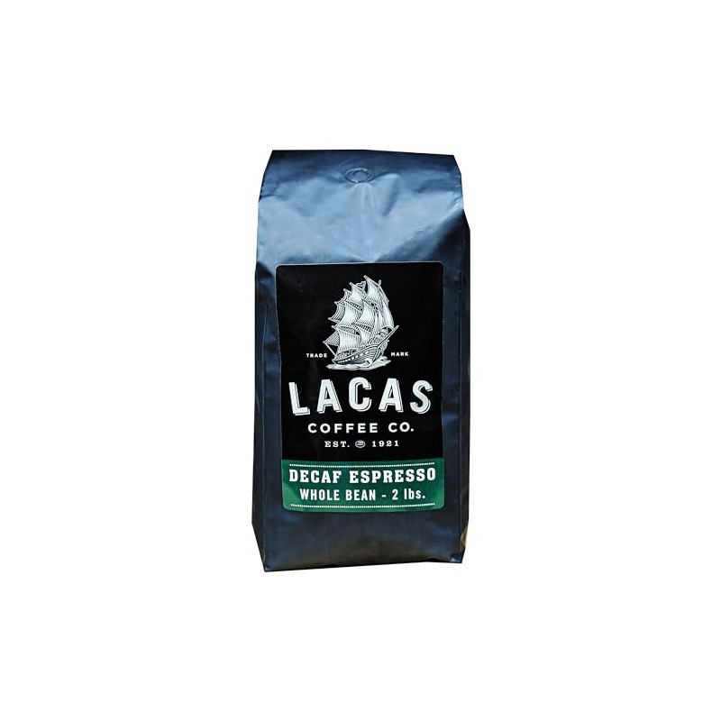 Lacas Coffee Company Espresso Decaffeinated Whole Bean 2 lbs.