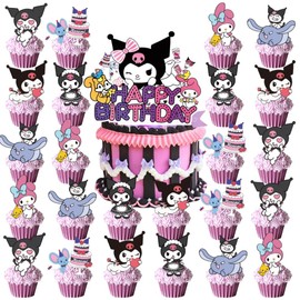 DecPtyTa Birthday Decorations Party Cupcake,for Birthday, Wedding, Baptism, Baby Shower, Kids Party Supplies (LKC-25)