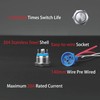 KWONONG LED Momentary Push Button Switch, Stainless Steel, IP67 Waterproof