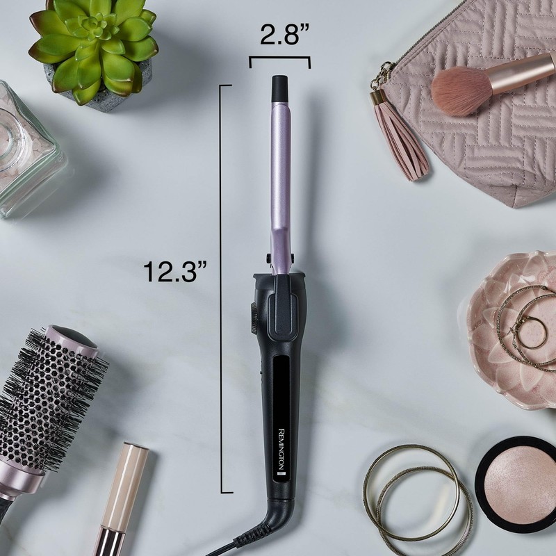 Remington Anti-Static ½-Inch Clipped Curling Iron with Titanium Protection, Fast