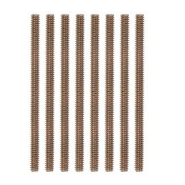 Kozelo 8pcs Fully All Threaded Rod [1/4"-20 Thread x 4" Length], Color Zinc Fully Thread Screws for Furniture Mounting Assembly Fastening, Carbon Steel