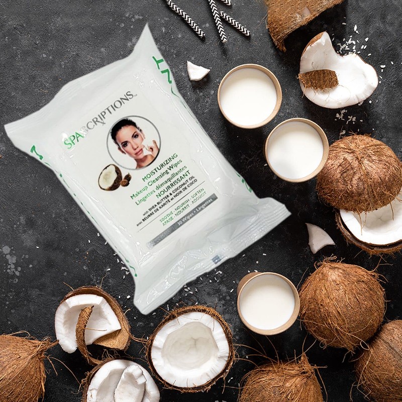 Spascriptions™ Anti-Aging, Brightening, Moisturizing & Pore Refining Towelettes Removes Waterproof