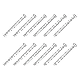 sourcing map 12Pcs 5/32" x 2" Single Hole Clevis Pins, 304 Stainless Steel Flat Head Clevis Pins Hitch Pin for Trailer Latch, Mechanics Repair, Furniture Installation, Industrial Equipment