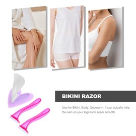 3 Piezas Recortadora de Bikini, Maquinilla de Afeitar de Plástico