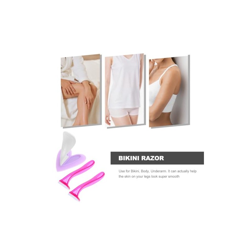 3 Piezas Recortadora de Bikini, Maquinilla de Afeitar de Plástico