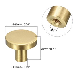 sourcing map Decorative Wall Hooks, 4Pcs - Solid Brass Entryway Coat Hooks, Hangers Wall Mounted for Bathroom, Cloakroom, Wardrobe, Shoe Cabinet (20mm x 20mm)