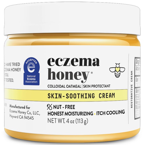 ECZEMA HONEY Nut-Free Original Skin-Soothing Cream - Organic Hand & Body Eczema Relief - Natural Honey Lotion for Dry, Itchy, & Irritable Skin (4 Oz)
