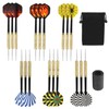 QUIIEOSKIA 18 Pcs Darts Set, Steel Tip Darts Set, Professional