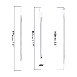 QUARKZMAN 3 Pieces Metal Spudger Mini Crowbar Flat Head Stainless Steel Pry Tool for Disassembling and Repairing Mobile Phones