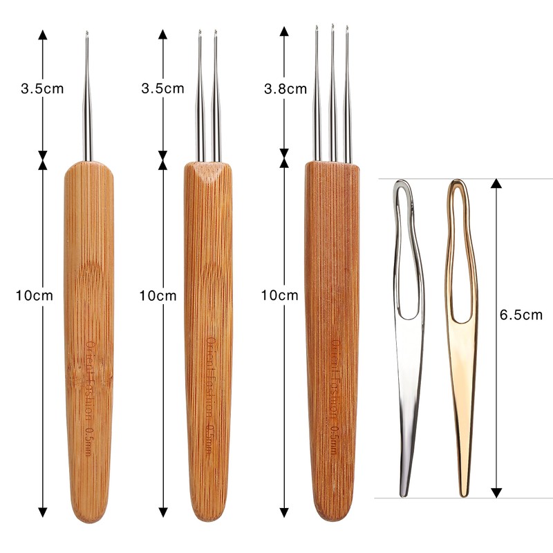 Orientfashion Crochet hooks,crochet needles (Bamboo, 0.5mm)