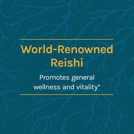 Host Defense, Reishi Capsules, Supports General Wellness and Vitality, Mushroom Supplement, Unflavored, 60 Count (Pack of 1)