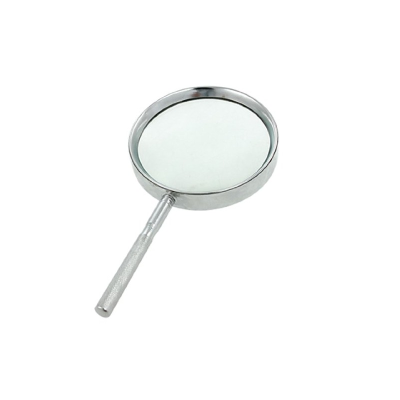 Sourcingmap Metal Frame Silver Tone Nonslip Grip 4X Magnifying Glass