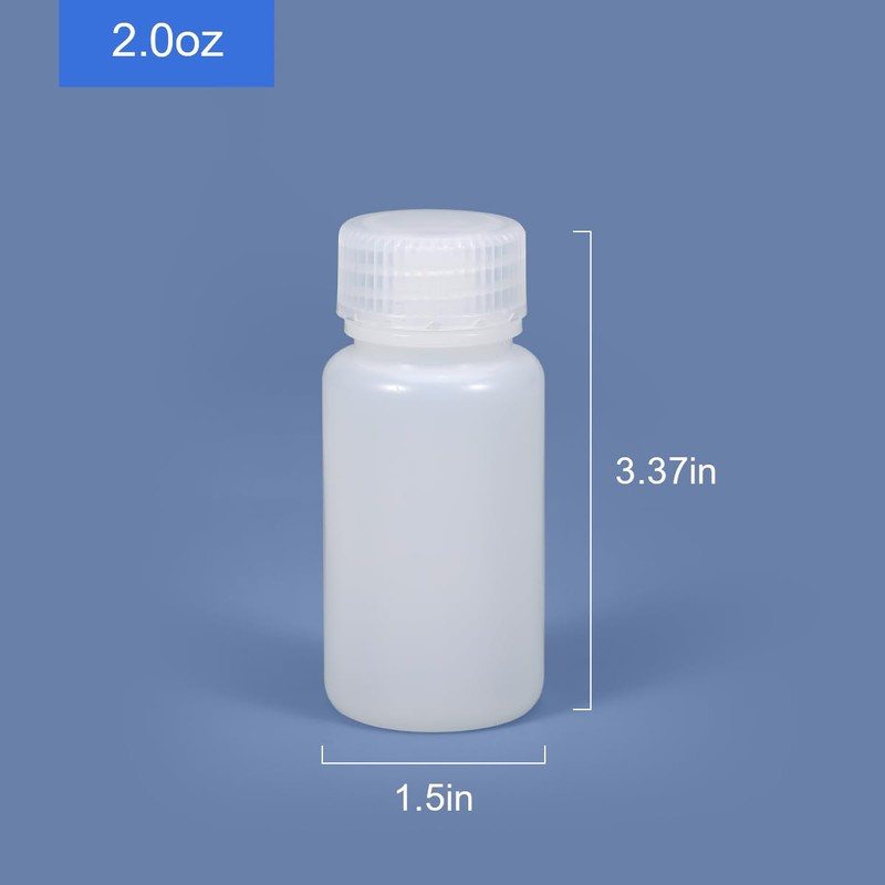 UMETASS Wide Mouth Plastic Bottle Laboratory Test Bottle Sealed Leakproof