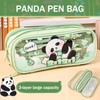 MLPKOI Clear Mesh Pencil Case Pouch, Large School Pencil Case