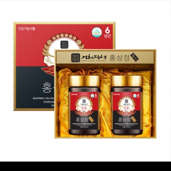 Enhancing vitality, improving immunity, Kyunghee Jangsaeng 6-year-old red ginseng extract gold 240g x 2 cans, 1 set Kyunghee University red ginseng health food appreciation gift
