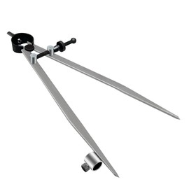 ZLKSKER 8 inch Professional Spring Wing Divider/Scriber with Pencil Holder, All Metal Leather Work, Woodworking Compass