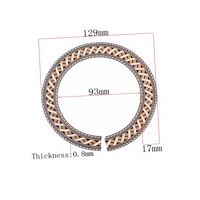 SAFIGLE Wooden Guitar Rosette Curved Strips for Sound Hole Inlay
