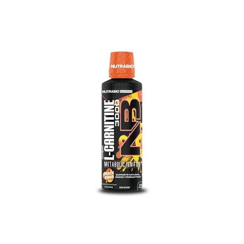 NutraBio – L-Carnitine Liquid Shots – 3000mg – 10mg of