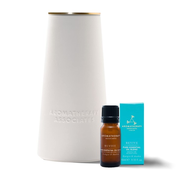 Aromatherapy Associates Atomizer and Revive Essential Oil (.33 fl oz) Collection. Waterless, Portable Essential Oil Diffuser with an Uplifting Blend to Feel Refreshed