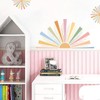 Half Sun Wall Decal Boho Sun Wall Stickers Half Rainbow