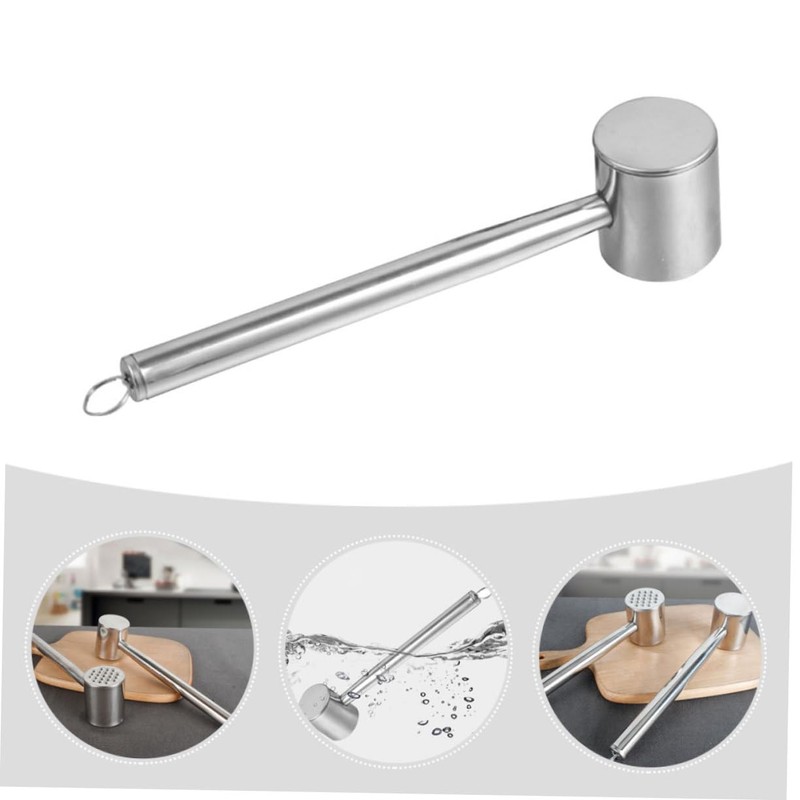 Ipetboom Stainless Steel Meat Mallet Heavy Duty Dual Sided Tenderizer