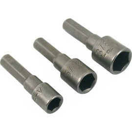 3 Nut Setters Drill Repair Hand Tools 1/4" 3/8" 5/16"