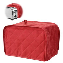 Toaster Cover 2 Slice, Red Polyester Kitchen Appliance Covers for Small Toaster Accessories, Universal Fit 11.8x7.87x7.87in