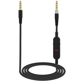 Cloud Alpha Replacement Audio Cable Compatible with HyperX Cloud Alpha and Cloud Mix Gaming Headset with Inline Mute & Volume Controls, 6.6ft