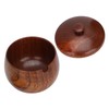 Sour Jujube Wood Condiment Jar Japanese Safe Dustproof Classic Flip