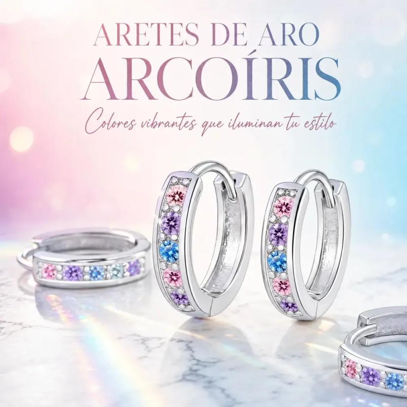 Aretes Plata Pura Con Moissanita Diseño Minimalista 13mm