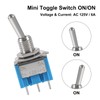 AEDIKO 12pcs Mini Toggle Switch 3 Pin ON/Off/ON SPDT AC