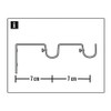 Gardinia 2 x Double Curtain Pole Brackets Diameter 16mm 7/7cm