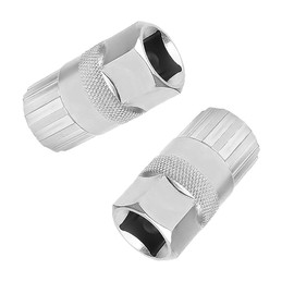 Bicycle Flywheel Removers, Cassette Removal Tool Compatible with Shimano, Sunrace, Sram & DNP 6/7/8/9/10/11 Speed, Cassette Lockring Tool for Smooth Shifting & Efficient Repairs(Silver, 2 Pcs)
