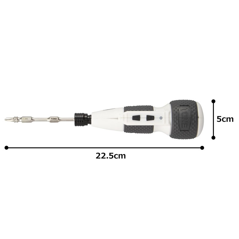 Tone CHD21S Electric Screwdriver, Bit Drive, White, 2.5 Nm