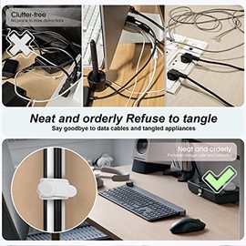 Organizador de cables de silicona para gestión de cables, 24 unidades de organizador de cables reutilizables de 3 y 4.5 pulgadas, accesorios electrónicos para el hogar, oficina, cocina,