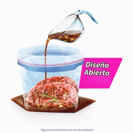 Ziploc Bolsas para congelador de almacenamiento de alimentos, tecnología Grip 'n Seal para un agarre más fácil, abrir y cerrar, 19 unidades